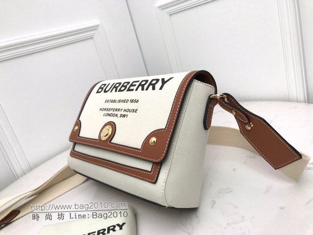 Burberry專櫃新款女包 巴寶莉斜背包 Burberry字母徽標帆布女包  db1168